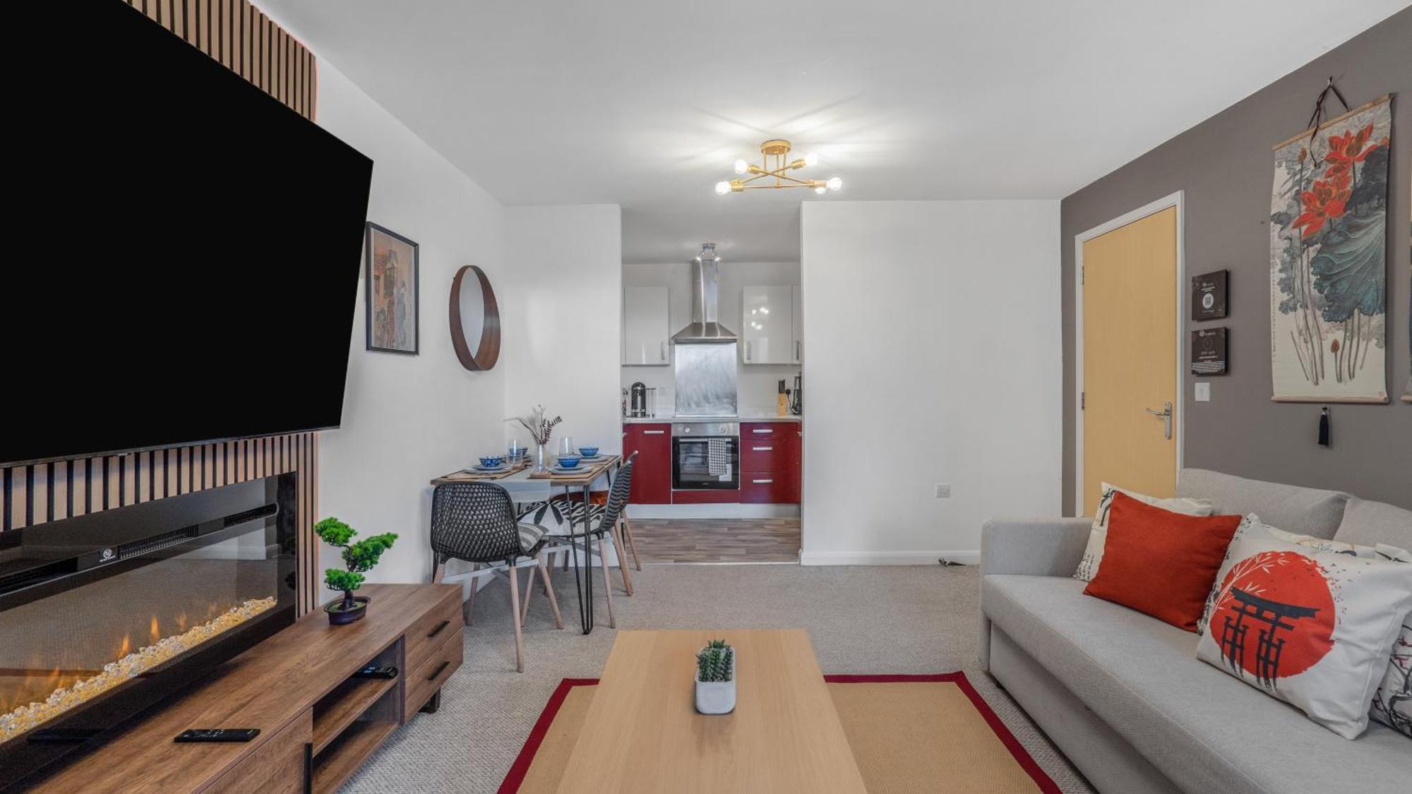Japanese Suite 2Bed 2Bath, Free Park, Netfix, 75 Inch Tv, Games - City Centre- Maihom Birmingham Zewnętrze zdjęcie